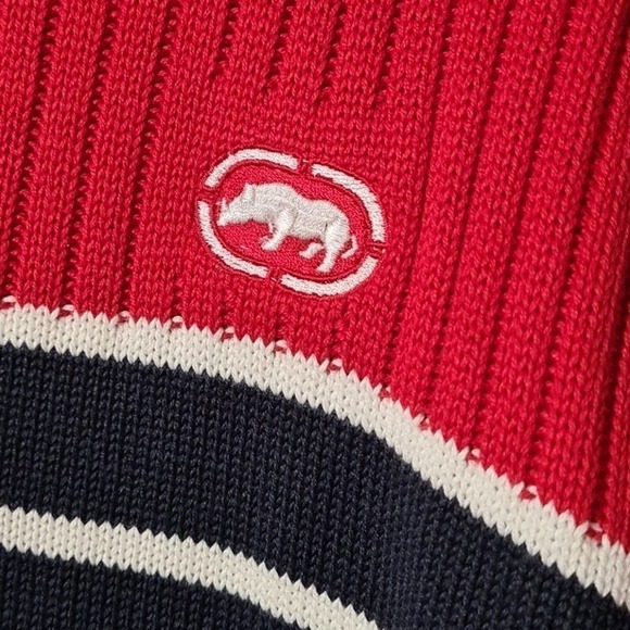 Ecko‎ Red White Blue Sweater Size Medium - Picture 3 of 7